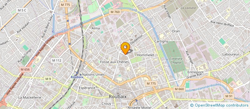 localisation de l'entreprise COLLEGE 164  ROUBAIX