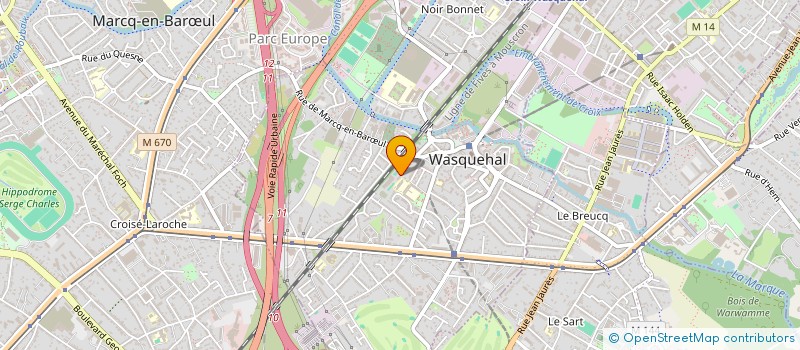 localisation de l'entreprise COLLEGE ALBERT CALMETTE  WASQUEHAL