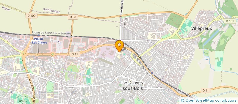 localisation de l'entreprise COLLEGE ANATOLE FRANCE  LES CLAYES-SOUS-BOIS