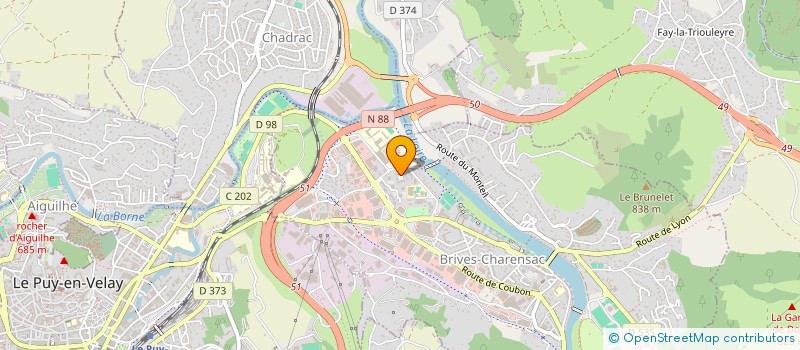 localisation de l'entreprise COLLEGE ANNE FRANK  BRIVES-CHARENSAC