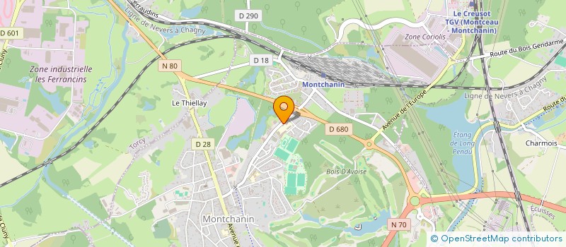 localisation de l'entreprise COLLEGE ANNE FRANK  MONTCHANIN