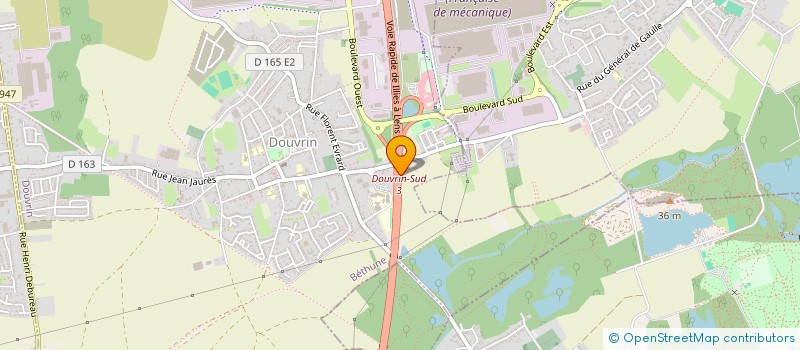 localisation de l'entreprise COLLEGE ANTOINE DE SAINT EXUPERY  DOUVRIN