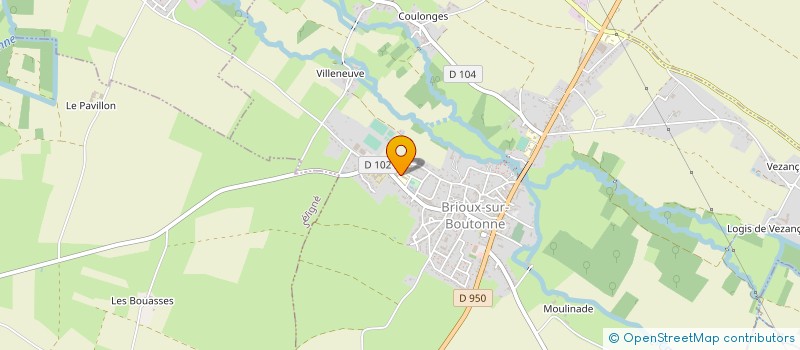 localisation de l'entreprise COLLEGE ANTOINE DE SAINT EXUPERY  BRIOUX-SUR-BOUTONNE