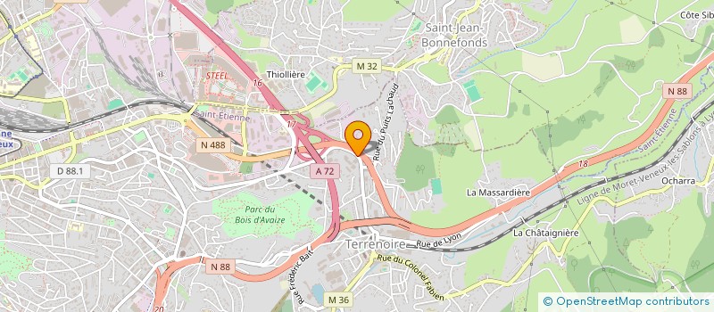 localisation de l'entreprise COLLEGE ARISTIDE BRIAND  SAINT-ETIENNE