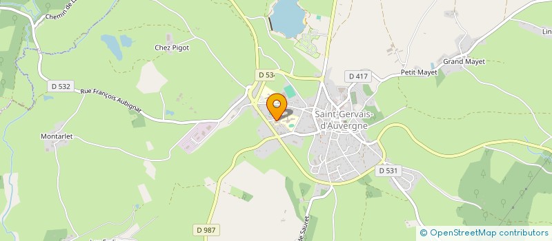 localisation de l'entreprise COLLEGE BAPTISTE BASCOULERGUE  SAINT-GERVAIS-D'AUVERGNE