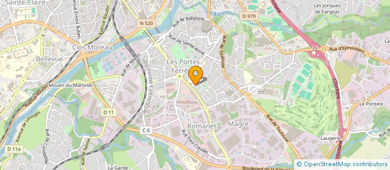 localisation de l'entreprise COLLEGE BERNART DE VENTADOUR à LIMOGES