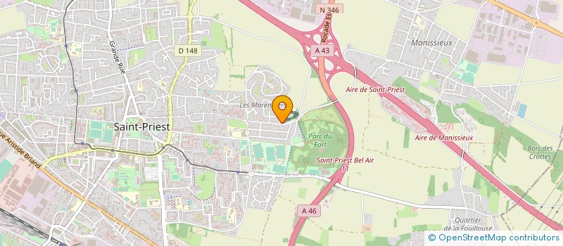 localisation de l'entreprise COLLEGE BORIS VIAN  SAINT-PRIEST