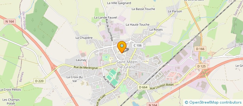 localisation de l'entreprise COLLEGE CAMILLE GUERIN  SAINT-MEEN-LE-GRAND