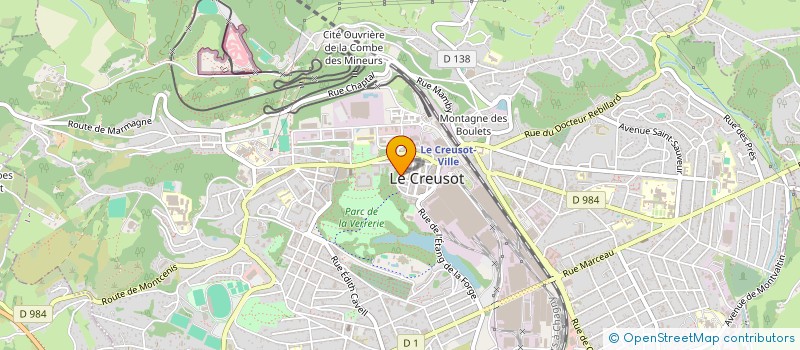 localisation de l'entreprise COLLEGE CENTRE  LE CREUSOT