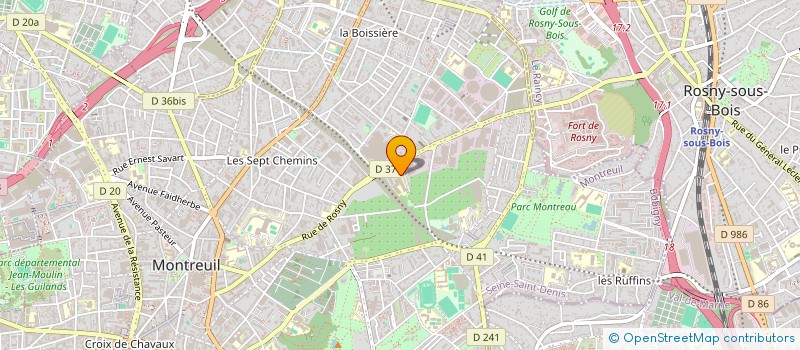 localisation de l'entreprise COLLEGE CESARIA EVORA  MONTREUIL