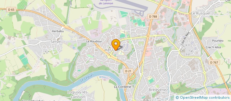 localisation de l'entreprise COLLEGE CHARLES LE GOFFIC  LANNION