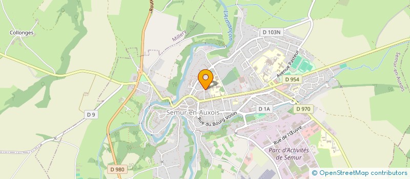 localisation de l'entreprise COLLEGE CHRISTIANE PERCERET  SEMUR-EN-AUXOIS