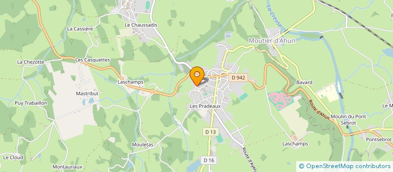 localisation de l'entreprise COLLEGE CLAUDE CHABROL  AHUN