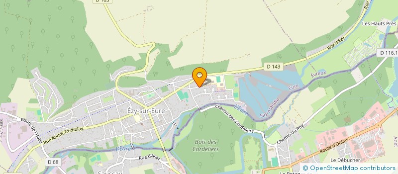 localisation de l'entreprise COLLEGE CLAUDE MONET  EZY-SUR-EURE