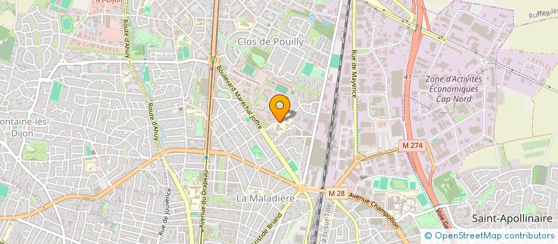 localisation de l'entreprise COLLEGE CLOS DE POUILLY  DIJON