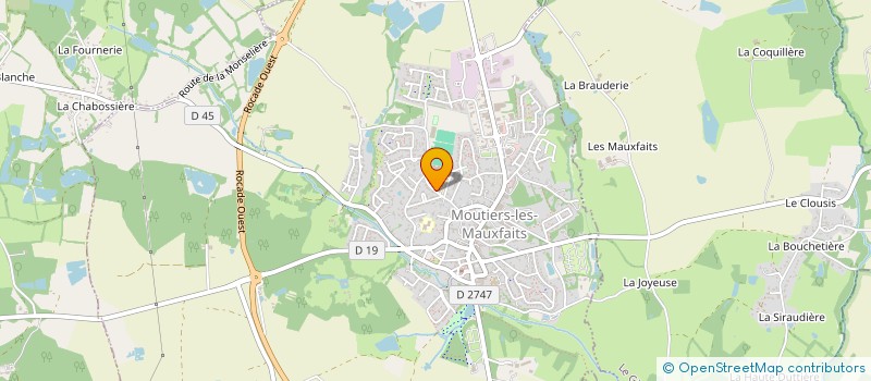 localisation de l'entreprise COLLEGE CORENTIN RIOU  MOUTIERS-LES-MAUXFAITS