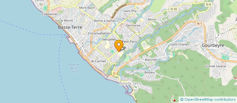 localisation de l'entreprise COLLEGE D ETAT JOSEPH PITAT à BASSE-TERRE
