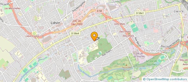 localisation de l'entreprise COLLEGE DANIELLE DARRAS RIAUMONT  LIEVIN