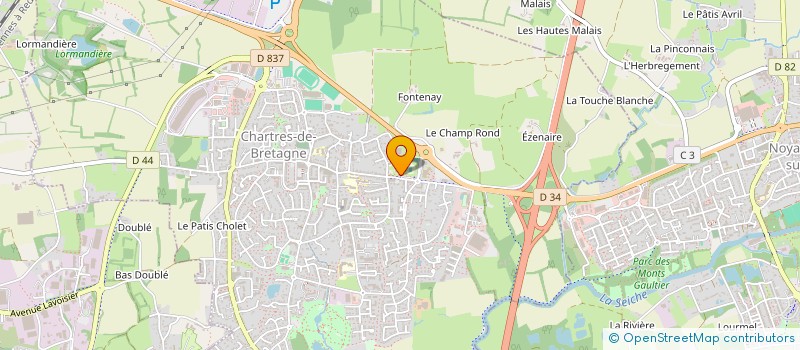 localisation de l'entreprise COLLEGE DE FONTENAY  CHARTRES-DE-BRETAGNE