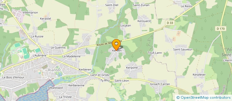 localisation de l'entreprise COLLEGE DE KERDURAND  RIANTEC