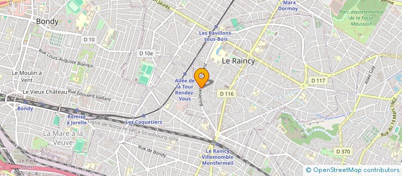 localisation de l'entreprise COLLEGE DE L'ENTREPRISE  LE RAINCY