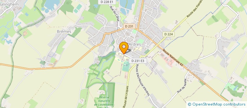 localisation de l'entreprise COLLEGE DE L'EUROPE à ARDRES