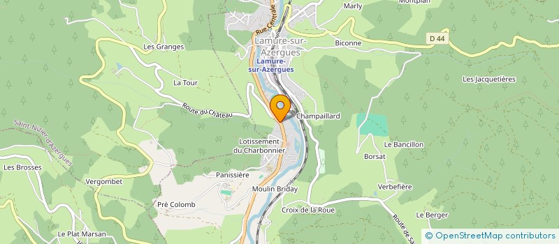 localisation de l'entreprise COLLEGE DE LA HAUTE AZERGUES à LAMURE-SUR-AZERGUES