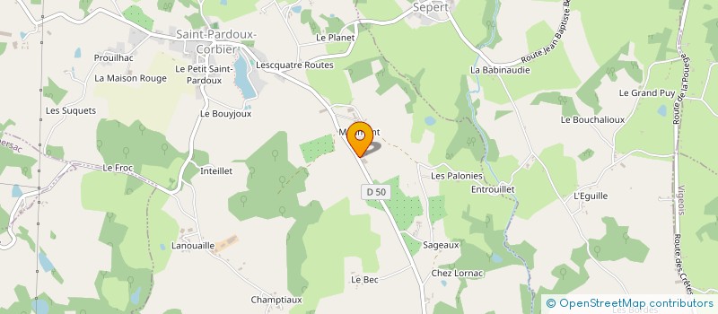 localisation de l'entreprise COLLEGE DEPARTEMENTAL  LUBERSAC