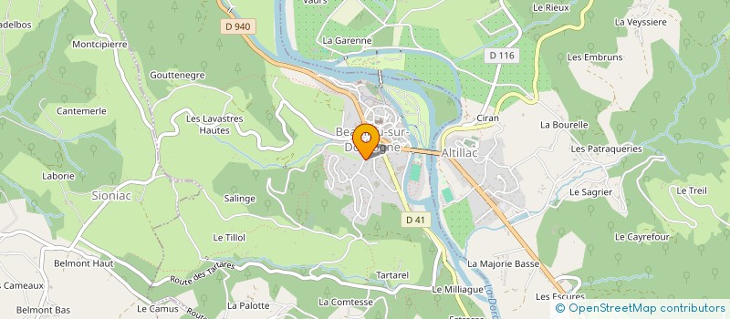 localisation de l'entreprise COLLEGE DEPARTEMENTAL J. SOULANGE  BEAULIEU-SUR-DORDOGNE