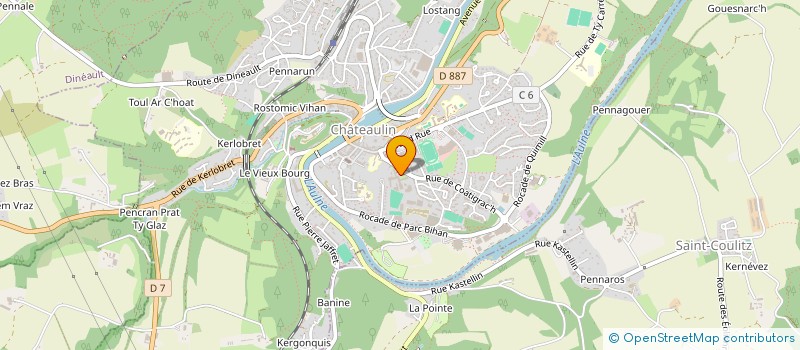 localisation de l'entreprise COLLEGE DEPARTEMENTAL JEAN MOULIN à CHATEAULIN