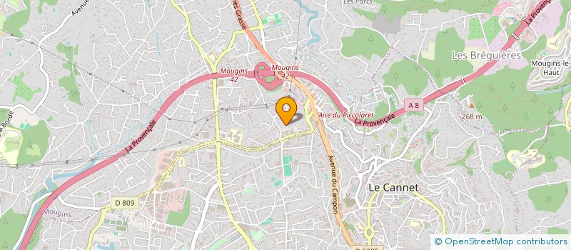 localisation de l'entreprise COLLEGE DEPARTEMENTAL LES CAMPELIERES  MOUGINS