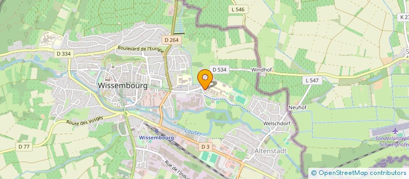 localisation de l'entreprise COLLEGE DEPARTEMENTAL OTFRIED  WISSEMBOURG