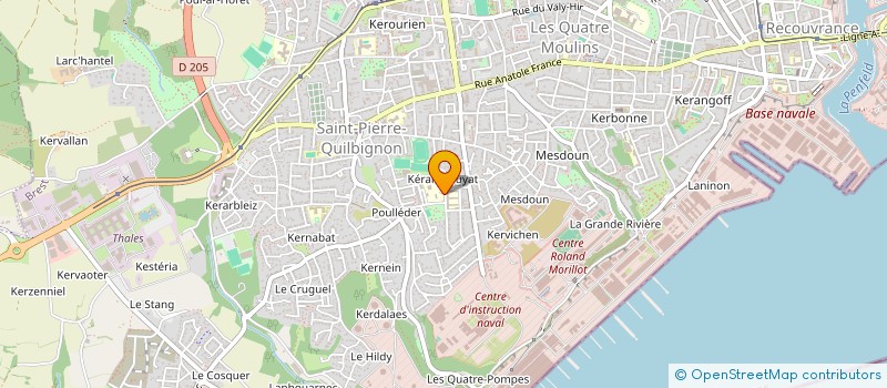localisation de l'entreprise COLLEGE DEPARTEMENTAL SAINT POL ROUX à BREST