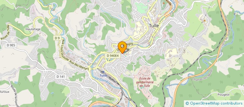 localisation de l'entreprise COLLEGE DEPARTEMENTAL VICTOR HUGO  TULLE