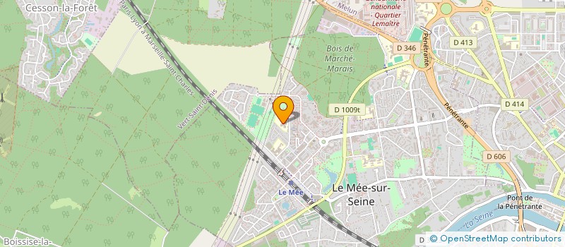 localisation de l'entreprise COLLEGE DEPTAL JEAN DE LA FONTAINE  LE MEE-SUR-SEINE