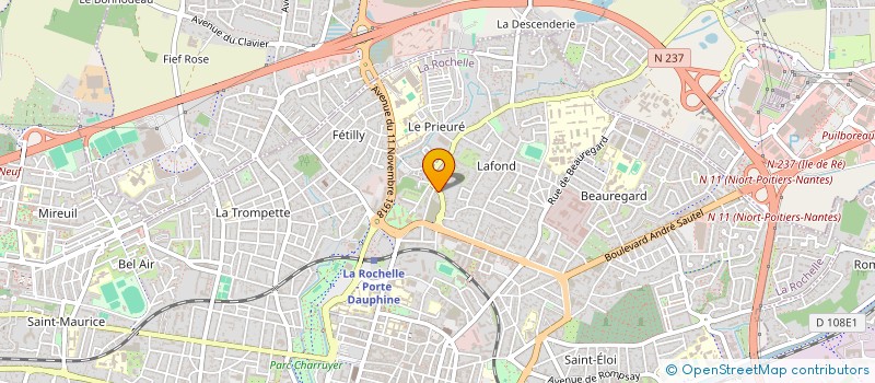 localisation de l'entreprise COLLEGE DES DIABETOLOGUES ET ENDOCRINOLOGUES HOPITAUX GENERAUX  LA ROCHELLE