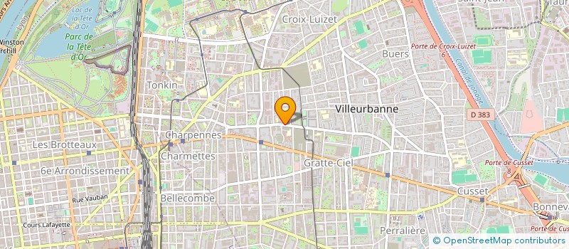 localisation de l'entreprise COLLEGE DES GRATTE CIEL MORICE LEROUX  VILLEURBANNE