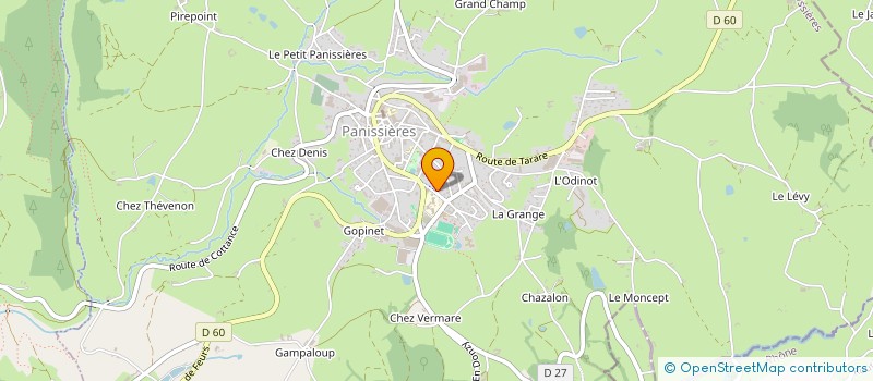 localisation de l'entreprise COLLEGE DES MONTAGNES DU MATIN à PANISSIERES