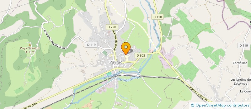 localisation de l'entreprise COLLEGE DU PUY D'ISSOLUD  VAYRAC