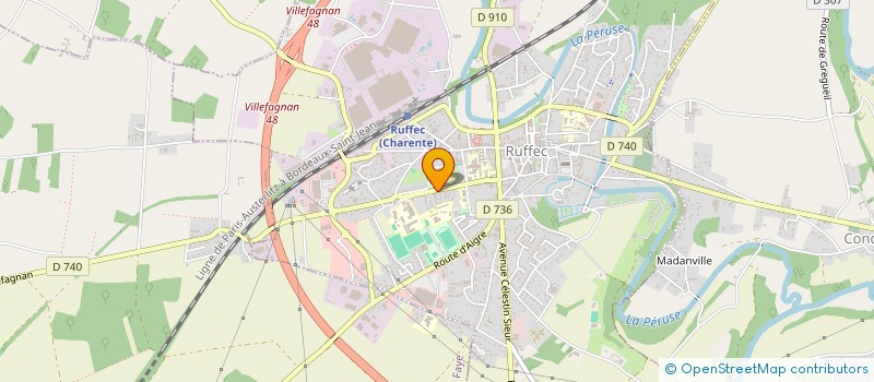 localisation de l'entreprise COLLEGE DU VAL DE CHARENTE  RUFFEC