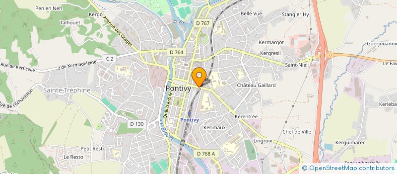 localisation de l'entreprise COLLEGE ECOLE SECONDAIRE ECOLE TECHNIQUE à PONTIVY