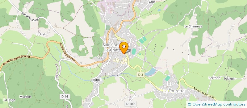 localisation de l'entreprise COLLEGE EMILE FALABREGUE  SAINT-BONNET-LE-CHATEAU