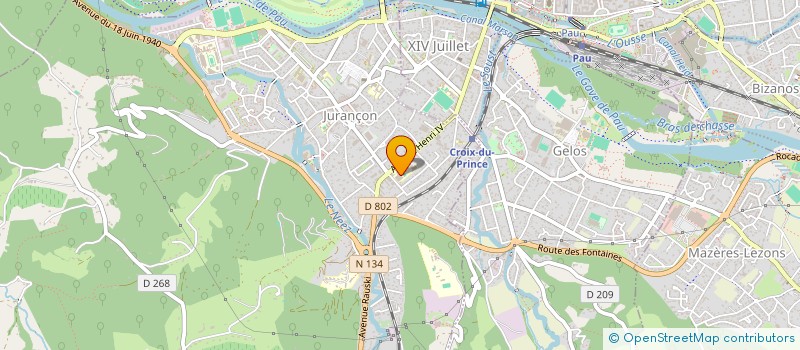 localisation de l'entreprise COLLEGE ERNEST GABARD  JURANCON