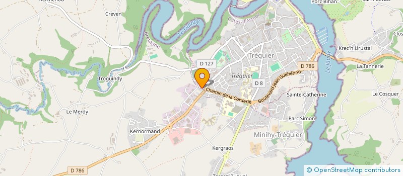 localisation de l'entreprise COLLEGE ERNEST RENAN  MINIHY-TREGUIER