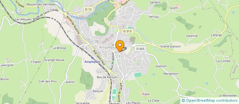 localisation de l'entreprise COLLEGE EUGENIE DE POMEY à AMPLEPUIS