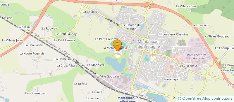 localisation de l'entreprise COLLEGE EVARISTE GALOIS  MONTAUBAN-DE-BRETAGNE