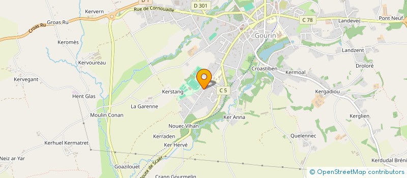 localisation de l'entreprise COLLEGE F R DE CHATEAUBRIAND  GOURIN