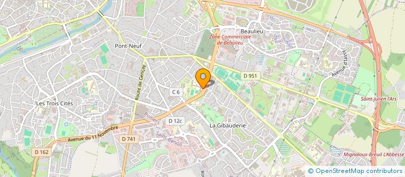 localisation de l'entreprise COLLEGE FERDINAND CLOVIS PIN  POITIERS