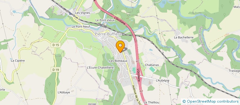 localisation de l'entreprise COLLEGE FERNAND LAGRANGE  PIERRE-BUFFIERE