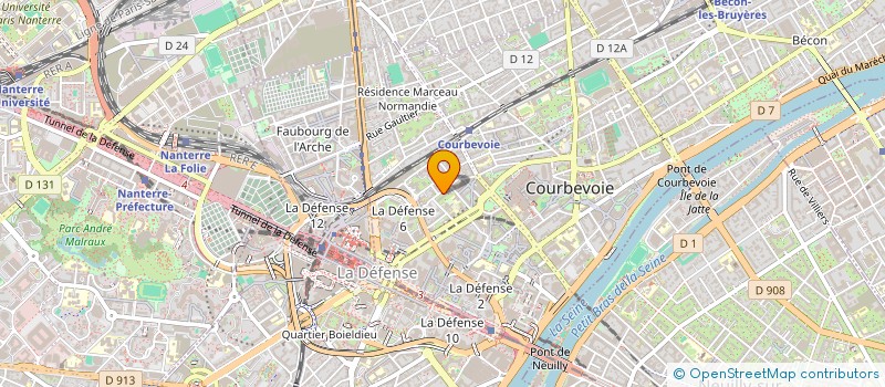 localisation de l'entreprise COLLEGE FRANCAIS DE CHIRURGIE PLASTIQUE RECONSTRUCTRICE ET ESTHETIQUE à COURBEVOIE